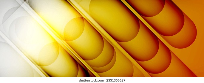 Abstract background - geometric composition created with lights and shadows. Technology or business digital template