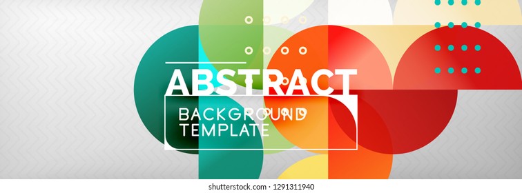 Abstract background, geometric composition, dynamic circles and round shapes design template, vector illustration