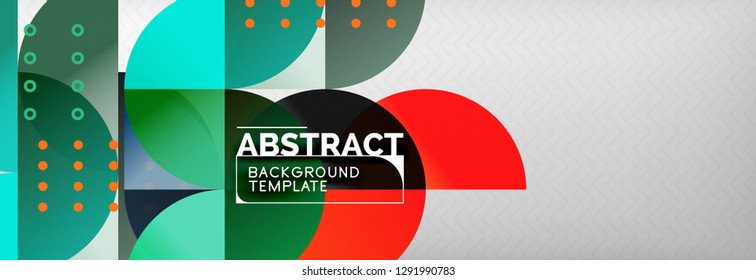 Abstract background, geometric composition, dynamic circles and round shapes design template, vector illustration