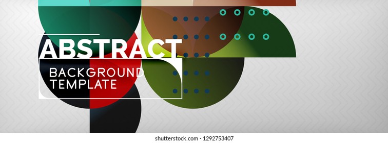 Abstract background, geometric composition, dynamic circles and round shapes design template, vector illustration