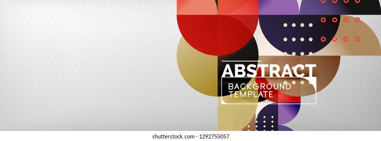 Abstract background, geometric composition, dynamic circles and round shapes design template, vector illustration