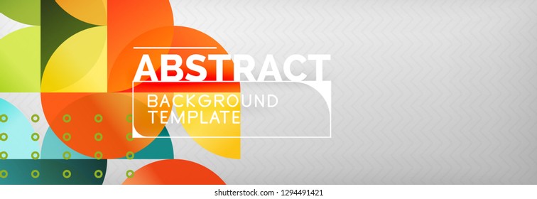 Abstract background, geometric composition, dynamic circles and round shapes design template, vector illustration