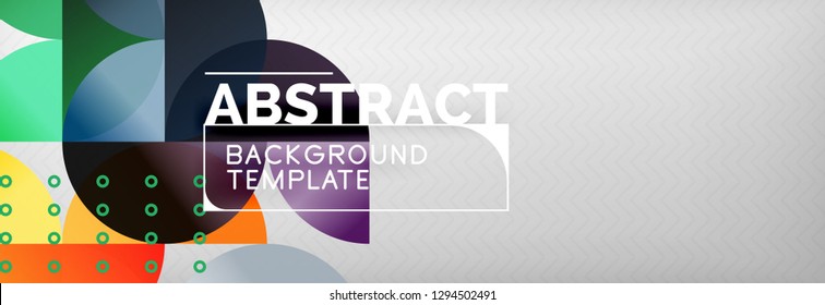 Abstract background, geometric composition, dynamic circles and round shapes design template, vector illustration