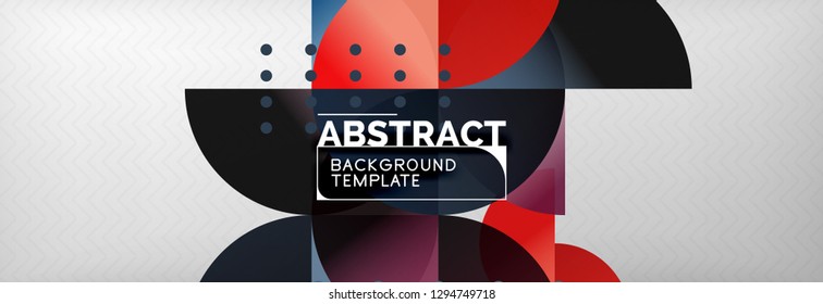 Abstract background, geometric composition, dynamic circles and round shapes design template, vector illustration