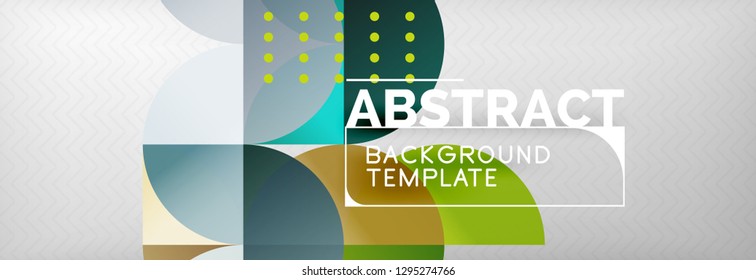 Abstract background, geometric composition, dynamic circles and round shapes design template, vector illustration