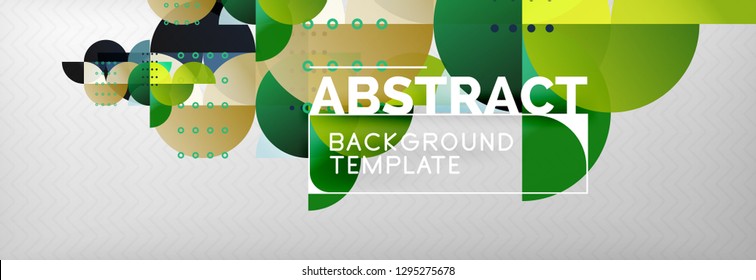Abstract background, geometric composition, dynamic circles and round shapes design template, vector illustration