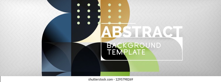 Abstract background, geometric composition, dynamic circles and round shapes design template, vector illustration