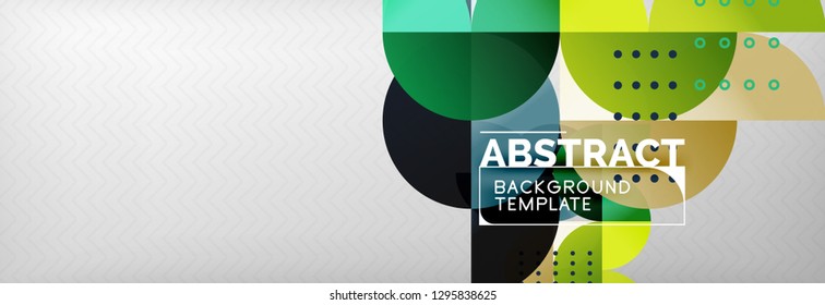 Abstract background, geometric composition, dynamic circles and round shapes design template, vector illustration