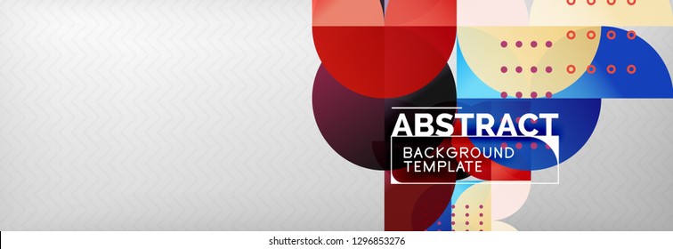 Abstract background, geometric composition, dynamic circles and round shapes design template, vector illustration