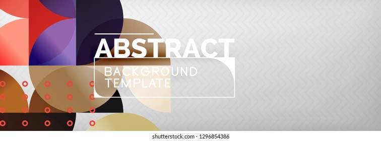 Abstract background, geometric composition, dynamic circles and round shapes design template, vector illustration