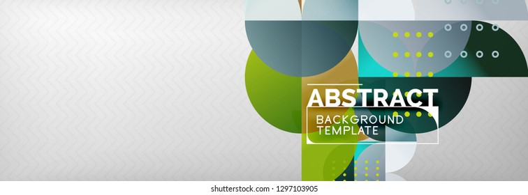 Abstract background, geometric composition, dynamic circles and round shapes design template, vector illustration