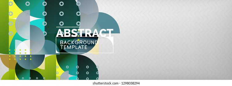 Abstract background, geometric composition, dynamic circles and round shapes design template, vector illustration