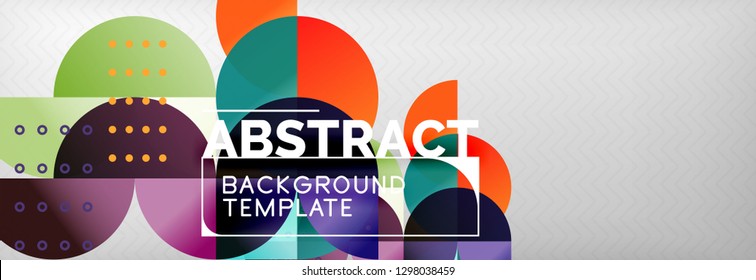 Abstract background, geometric composition, dynamic circles and round shapes design template, vector illustration