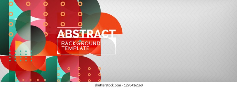 Abstract background, geometric composition, dynamic circles and round shapes design template, vector illustration
