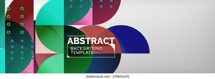 Abstract background, geometric composition, dynamic circles and round shapes design template, vector illustration