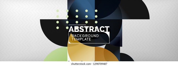 Abstract background, geometric composition, dynamic circles and round shapes design template, vector illustration