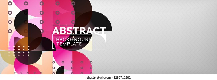 Abstract background, geometric composition, dynamic circles and round shapes design template, vector illustration