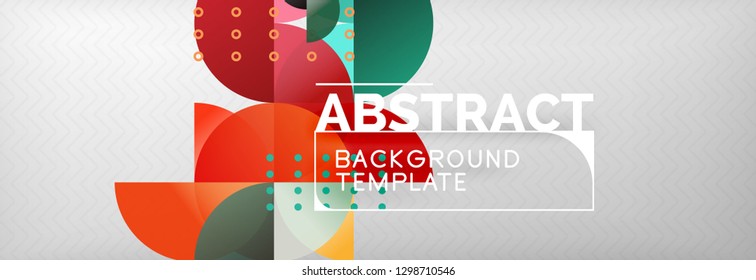 Abstract background, geometric composition, dynamic circles and round shapes design template, vector illustration