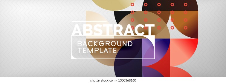 Abstract background, geometric composition, dynamic circles and round shapes design template, vector illustration