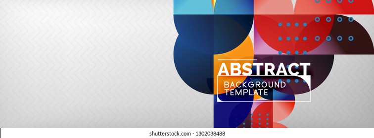 Abstract background, geometric composition, dynamic circles and round shapes design template, vector illustration