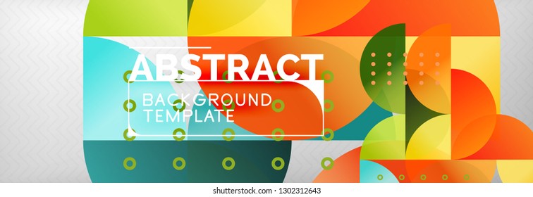 Abstract background, geometric composition, dynamic circles and round shapes design template, vector illustration