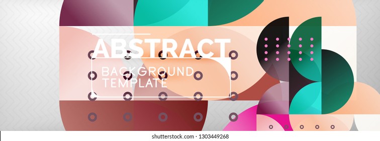 Abstract background, geometric composition, dynamic circles and round shapes design template, vector illustration