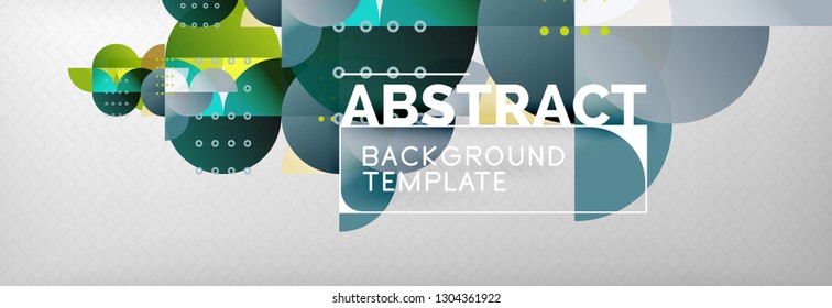 Abstract background, geometric composition, dynamic circles and round shapes design template, vector illustration