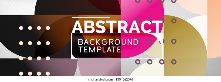 Abstract background, geometric composition, dynamic circles and round shapes design template, vector illustration
