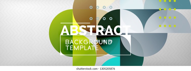 Abstract background, geometric composition, dynamic circles and round shapes design template, vector illustration