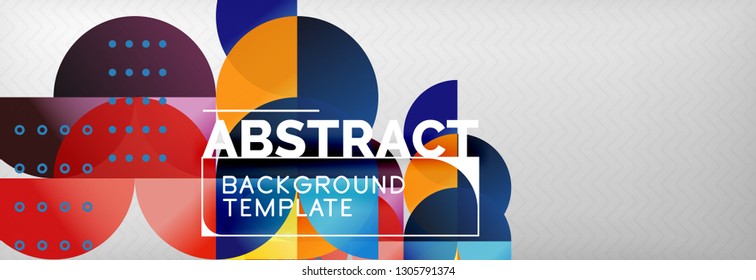 Abstract background, geometric composition, dynamic circles and round shapes design template, vector illustration