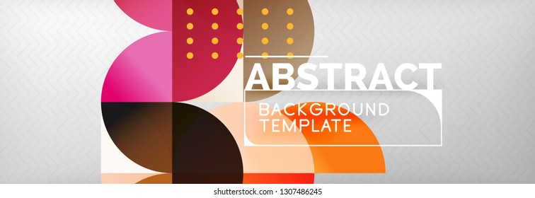 Abstract background, geometric composition, dynamic circles and round shapes design template, vector illustration