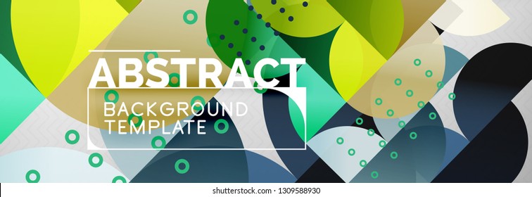 Abstract background, geometric composition, dynamic circles and round shapes design template, vector illustration