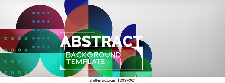 Abstract background, geometric composition, dynamic circles and round shapes design template, vector illustration