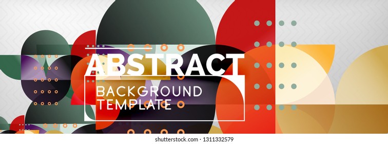 Abstract background, geometric composition, dynamic circles and round shapes design template, vector illustration