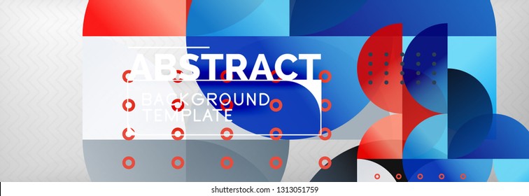 Abstract background, geometric composition, dynamic circles and round shapes design template, vector illustration