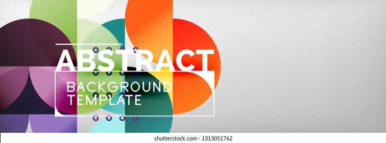 Abstract background, geometric composition, dynamic circles and round shapes design template, vector illustration