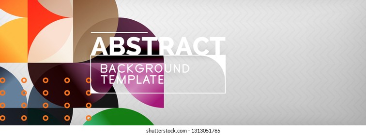 Abstract background, geometric composition, dynamic circles and round shapes design template, vector illustration