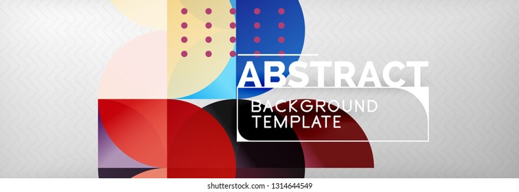Abstract background, geometric composition, dynamic circles and round shapes design template, vector illustration
