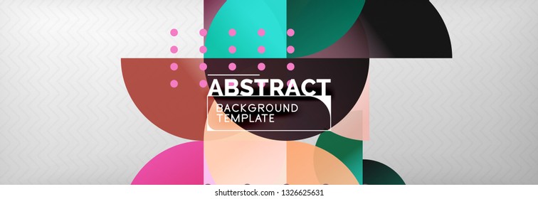 Abstract background, geometric composition, dynamic circles and round shapes design template, vector illustration