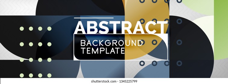 Abstract background, geometric composition, dynamic circles and round shapes design template, vector illustration