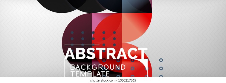 Abstract background, geometric composition, dynamic circles and round shapes design template, vector illustration
