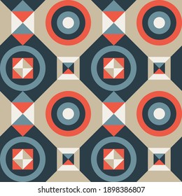 Abstract background geometric concept design. Seamless pattern graphic poster. Circles shapes. Vector illustration. 