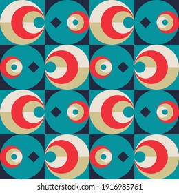 Abstract background geometric concept design. Seamless pattern graphic poster. Circles shapes. Vector illustration. 