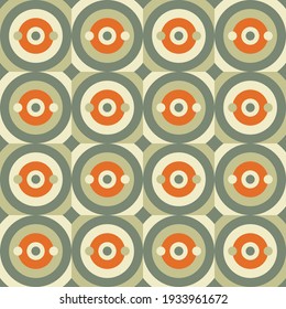 Abstract background geometric concept design. Seamless pattern graphic poster. Circles shapes. Retro vintage design style. Pastel colors. Vector illustration. 