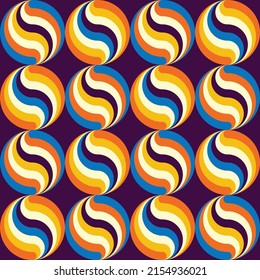 Abstract background geometric concept design. Seamless pattern graphic poster. Circles and spheres shapes. Decorative collage vector illustration. 