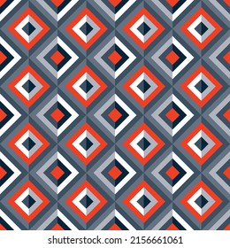 Abstract background geometric concept design. Seamless pattern graphic poster. Red, white, black dark contrast colors. Vector illustration. 