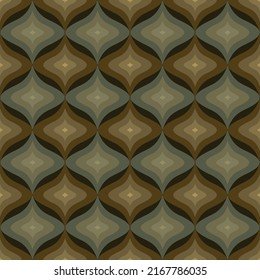 Abstract background geometric concept design. Seamless pattern graphic poster. Mid-century modern design style. Dark gray green khaki colors. Vector illustration. 