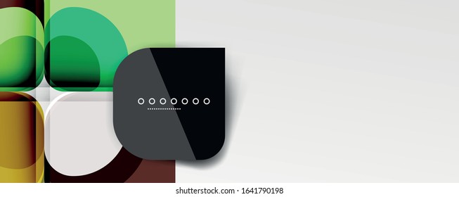 Fondo abstracto - composición de flor de diseño de papel de corte geométrico o de forma cuadrada. Ilustración vectorial para fondo de escritorio, pancarta, fondo, tarjeta, ilustración del libro, página de inicio