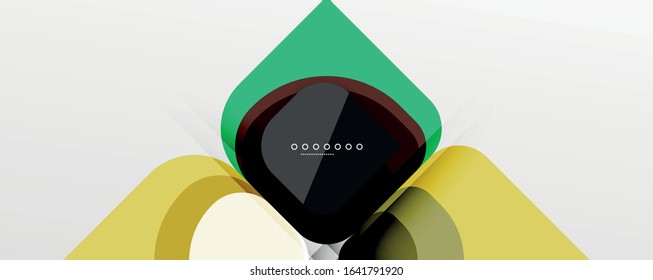 Abstract background - geometric cut paper design flower or square shape composition. Vector Illustration For Wallpaper, Banner, Background, Card, Book Illustration, landing page