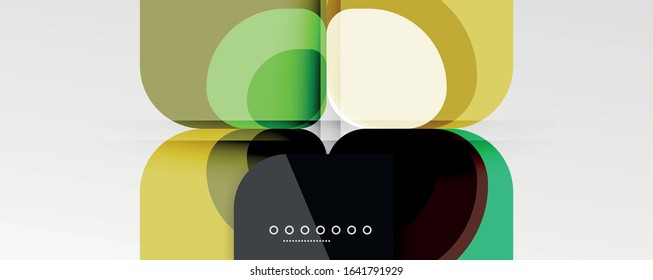 Abstract background - geometric cut paper design flower or square shape composition. Vector Illustration For Wallpaper, Banner, Background, Card, Book Illustration, landing page